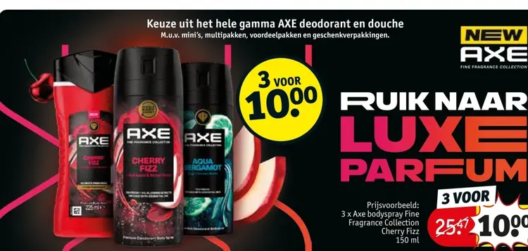 Aanbieding: AXE deodorant en douche