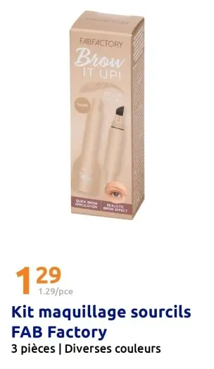 Offre: Kit maquillage sourcils FAB Factory