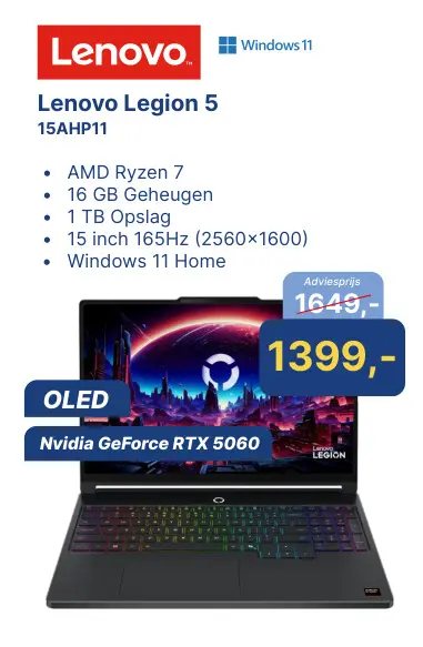 Aanbieding: Lenovo Legion 5 15AHP11