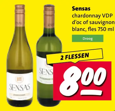 Aanbieding: chardonnay VDP d'oc of sauvignon blanc