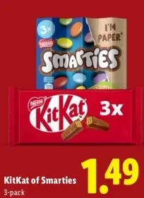 Aanbieding: KitKat of Smarties