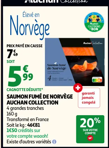 Promotie: Saumon fumé de norvège