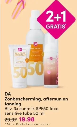 Aanbieding: Zonbescherming, aftersun en tanning