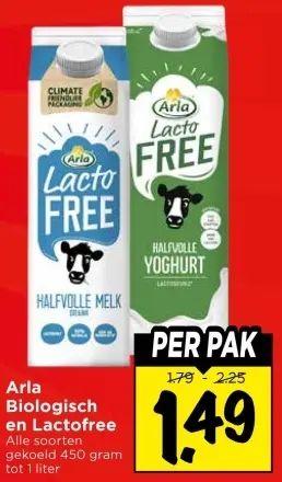 Aanbieding: Arla Biologisch en Lactofree