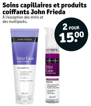 Offre: Soins capillaires et produits coiffants