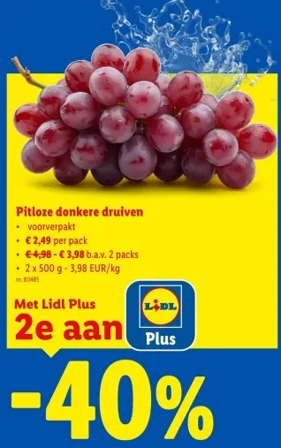 Promotie: Pitloze donkere druiven