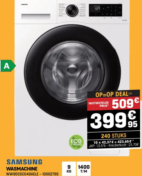 Promotie: Wasmachine