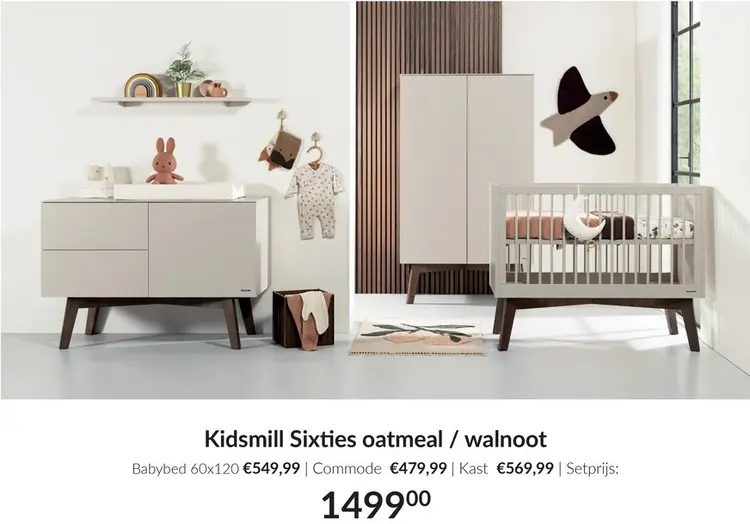 Aanbieding: Sixties oatmeal / walnoot