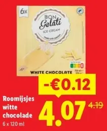 Aanbieding: Roomijsjes witte chocolade