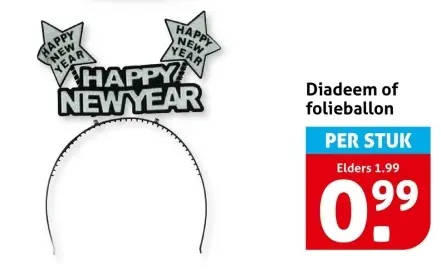 Aanbieding: Diadeem of folieballon