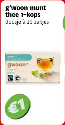 Aanbieding: Munt thee 1-kops