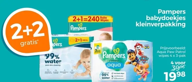 Aanbieding: Pampers babydoekjes kleinverpakking