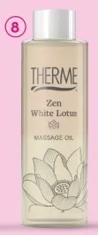 Aanbieding: Zen white lotus massage oil