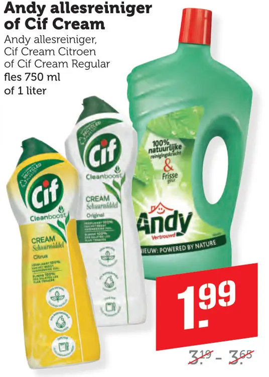 Aanbieding: Allesreiniger of Cif Cream