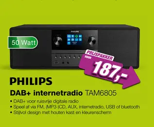 Aanbieding: Philips TAM6805 DAB+ internetradio