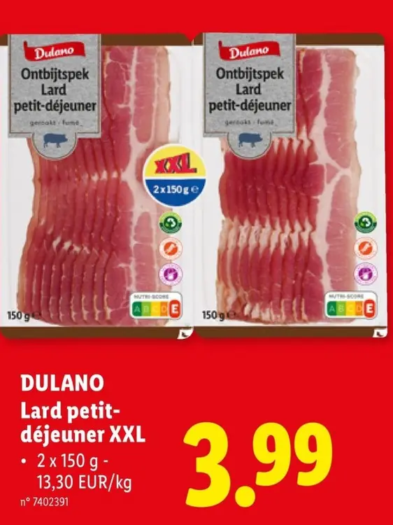 Offre: Lard petit-déjeuner XXL