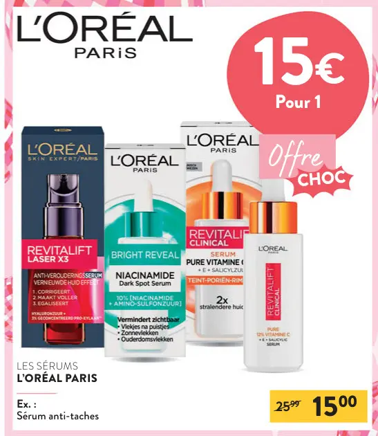 Offre: Les sérums L'ORÉAL PARIS