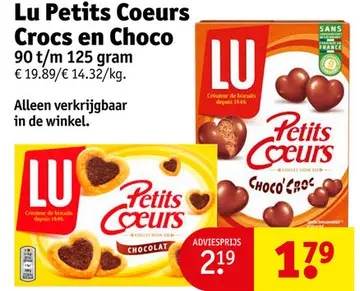 Aanbieding: Lu Petits Coeurs Crocs en Choco