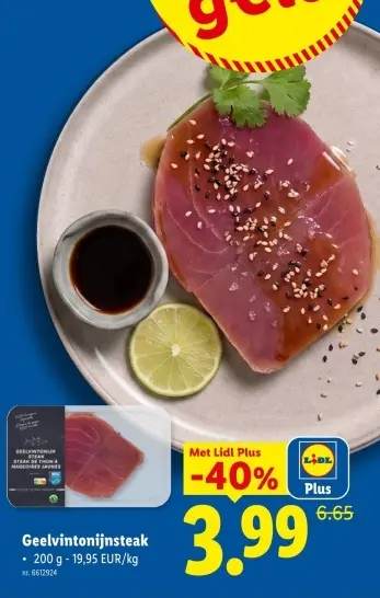 Promotie: Geelvintonijnsteak