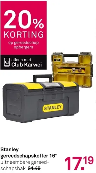 Aanbieding: gereedschapskoffer 16"