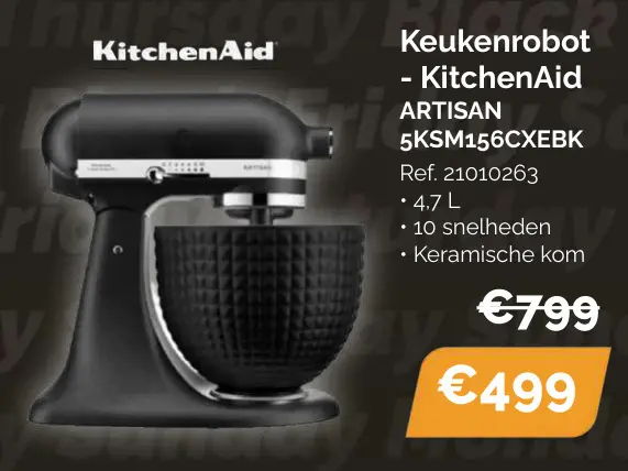 Aanbieding: Keukenrobot - KitchenAid ARTISAN 5KSM156CXEBK