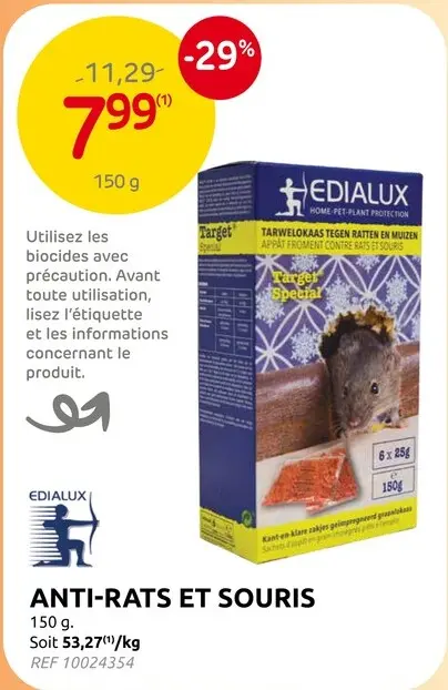 Offre: Edialux Anti-rats et souris