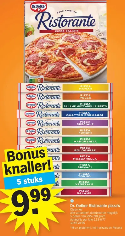 Promotie: Ristorante pizza's