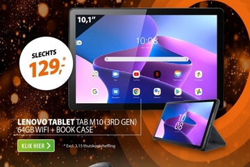 Aanbieding: Lenovo Tab M10 (3rd Gen) 64GB WiFi + Book Case & Screenprotector