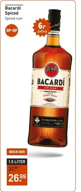 Aanbieding: Bacardí Spiced