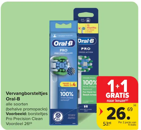 Promotie: Vervangborsteltjes Oral-B