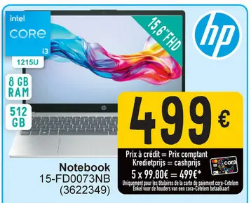Offre: Notebook 15-FD0073NB (3622349)