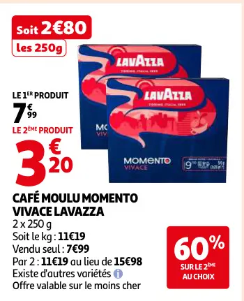 Promotie: Café moulu momento vivace