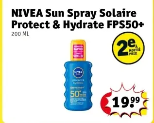 Offre: NIVEA Sun Spray Solaire Protect & Hydrate FPS