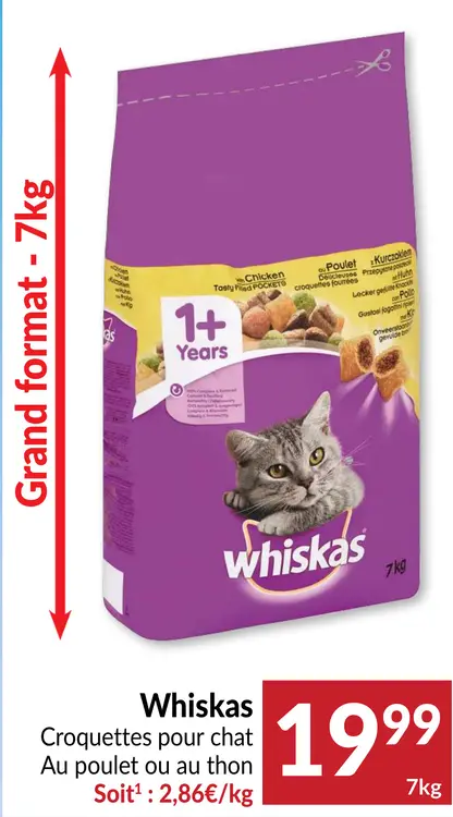 Offre: Croquettes pour chat au poulet ou au thon