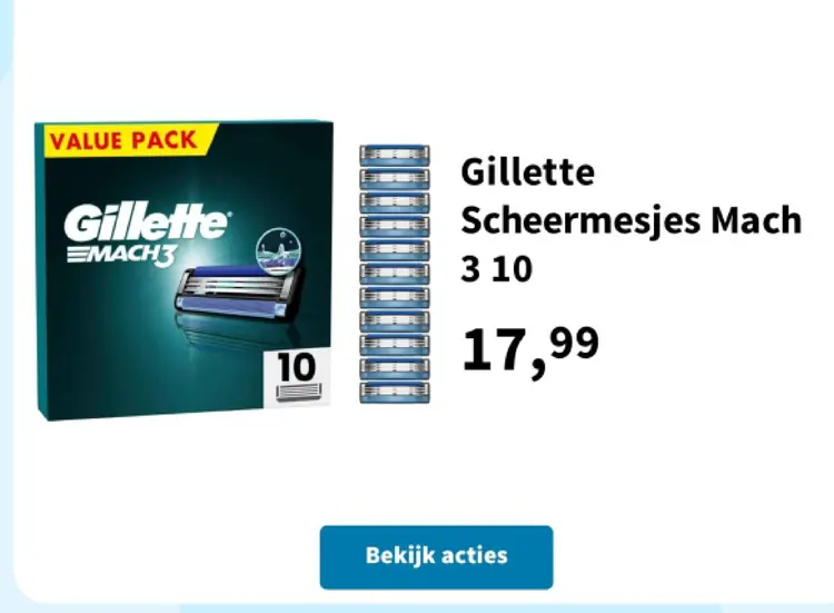 Promotie: Gillette Scheermesjes Mach