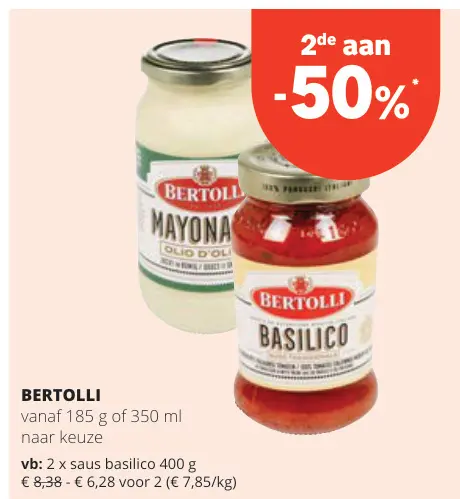 Promotie: Bertolli saus basilico