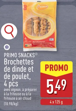 Offre: Brochettes de dinde et de poulet