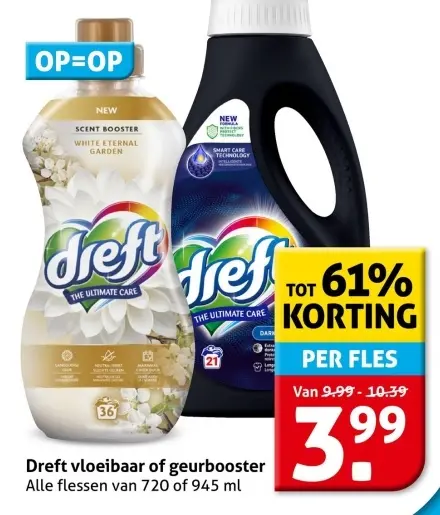 Aanbieding: Dreft vloeibaar of geurbooster