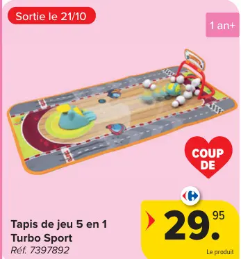 Offre: Tapis de jeu 5 en 1 Turbo Sport