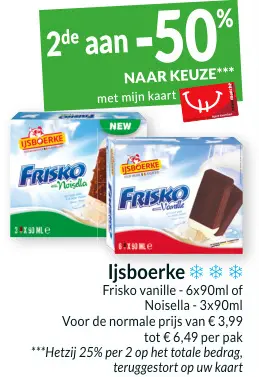 Promotie: Frisko vanille of Noisella