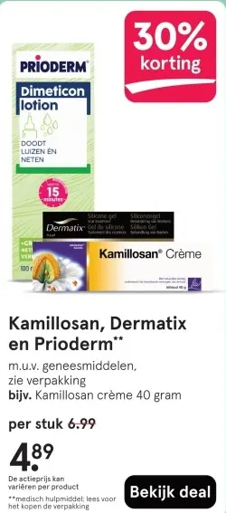 Aanbieding: Kamillosan, Dermatix en Prioderm