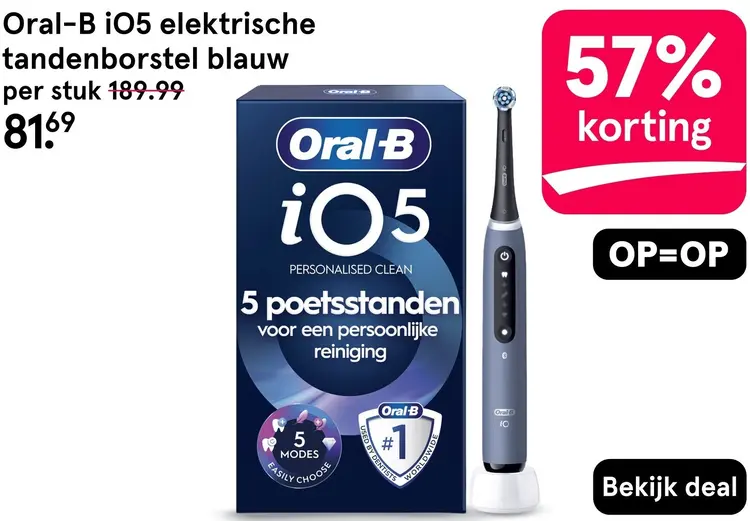 Aanbieding: IO5 elektrische tandenborstel blauw