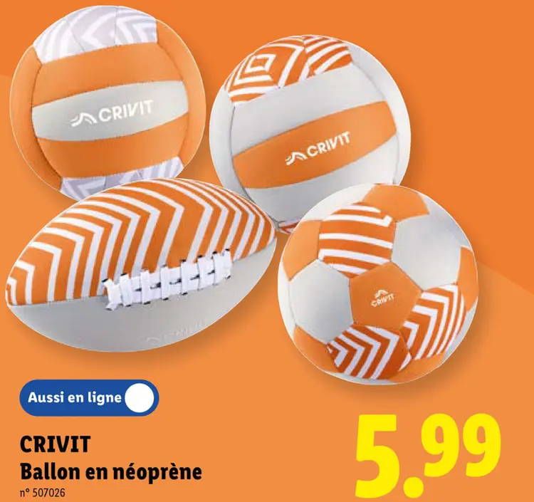 Offre: Ballon en néoprène