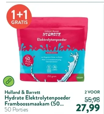 Aanbieding: Hydrate Elektrolytenpoeder Framboossmaakam