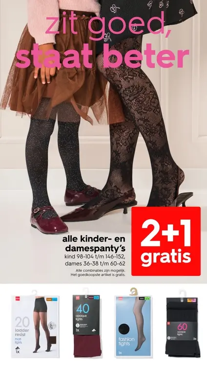Aanbieding: kinder- en damespanty's