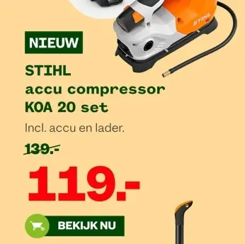 Aanbieding: Accu compressor KOA 20 set