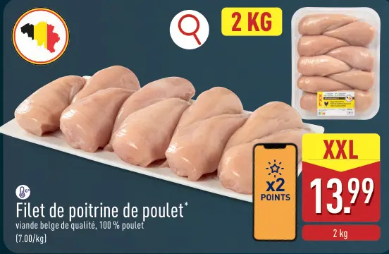 Offre: Filet de poitrine de poulet