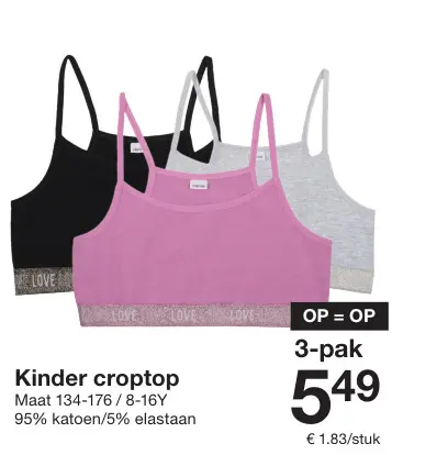 Aanbieding: Kinder croptop