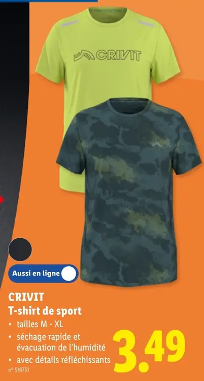 Offre: T-shirt de sport
