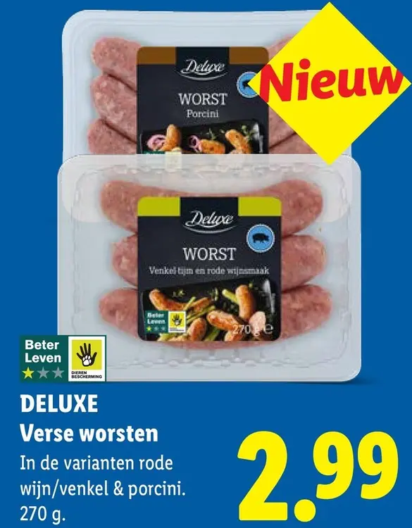Aanbieding: Deluxe Verse worsten